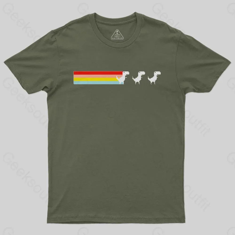 Rainbow Fart Dinosaur T-Shirt - Image 3