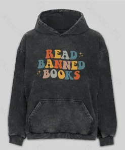 READ BANNED BOOKS Washed Hoodie