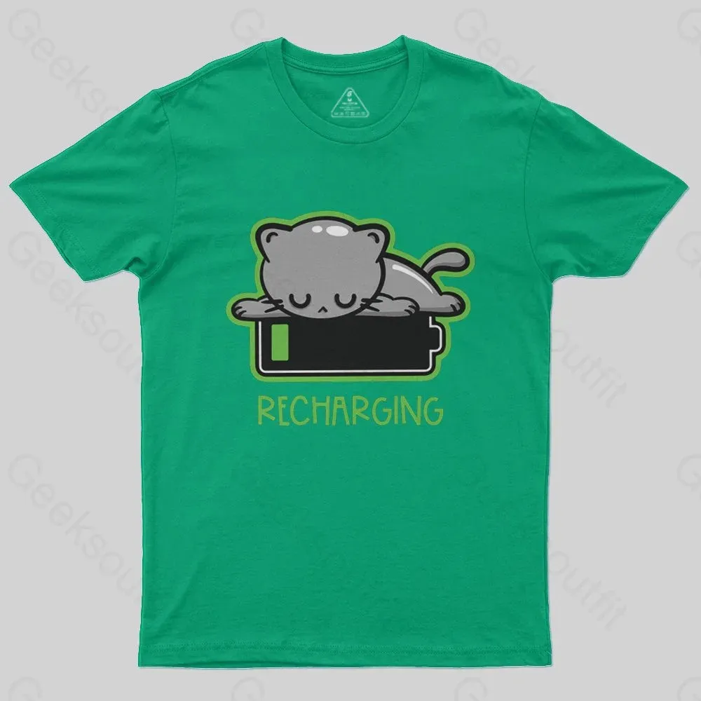 Recharging Cat T-Shirt - Image 8