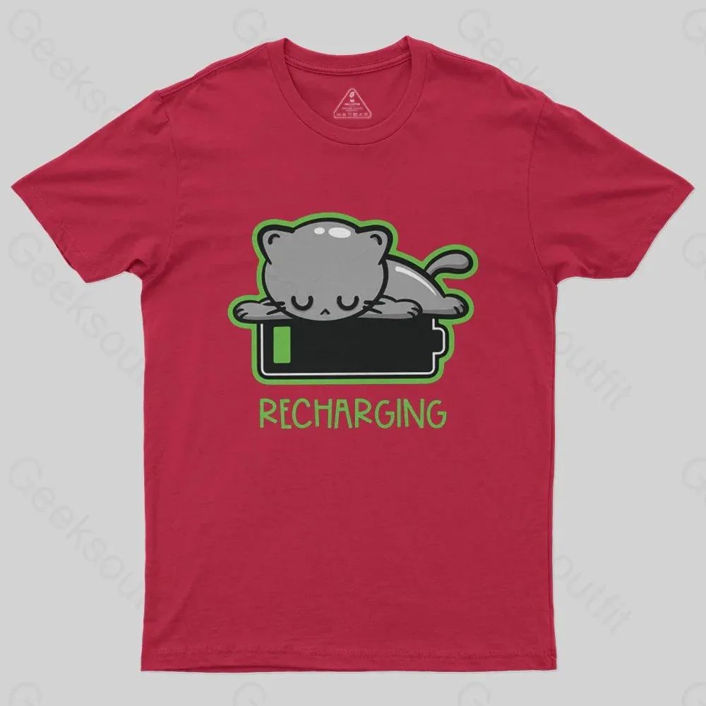 Recharging Cat T-Shirt - Image 7