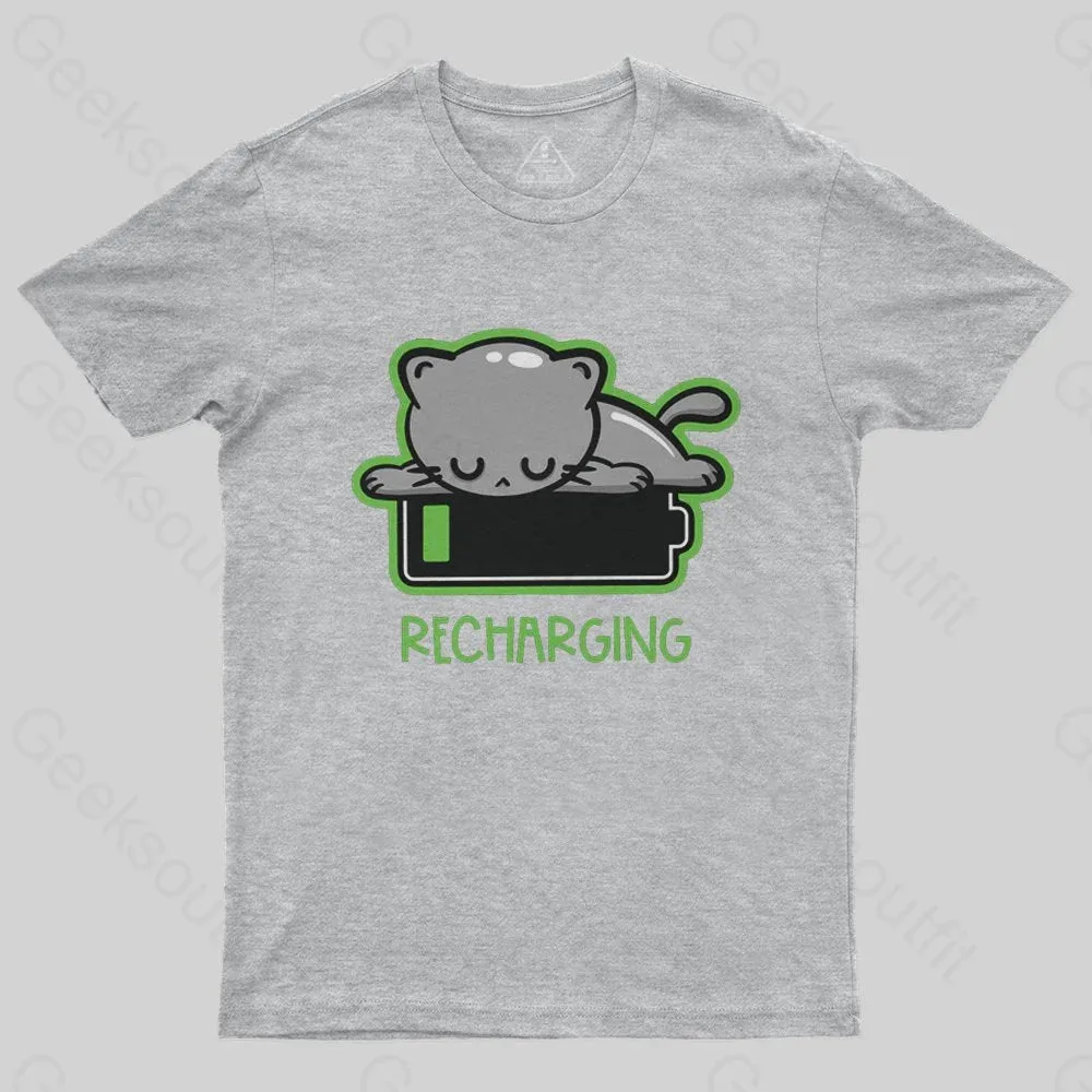 Recharging Cat T-Shirt - Image 5