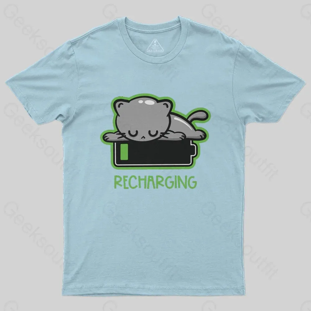 Recharging Cat T-Shirt - Image 6