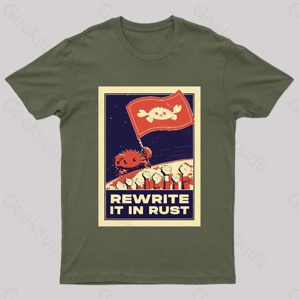 Rewrite It In Rust Nerd T-Shirt - Image 3