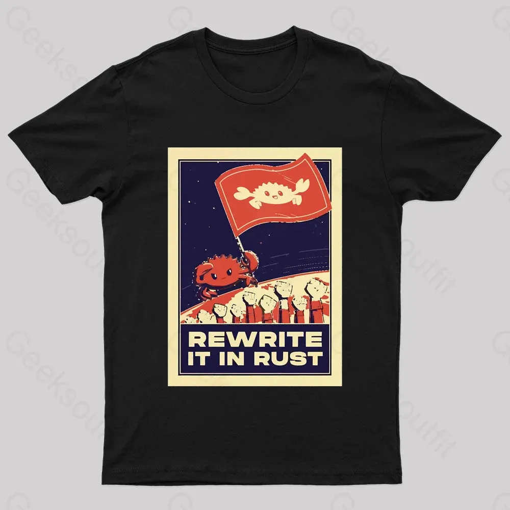 Rewrite It In Rust Nerd T-Shirt - Image 2