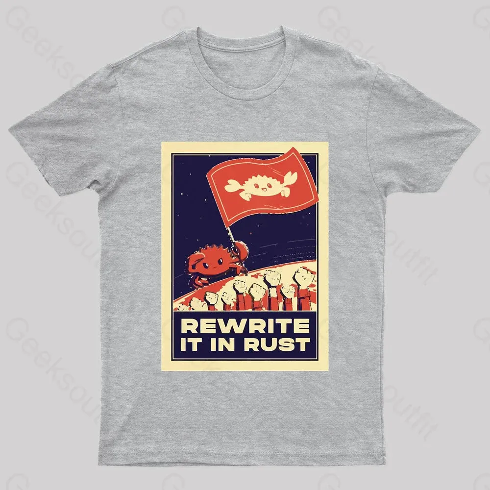Rewrite It In Rust Nerd T-Shirt - Image 5
