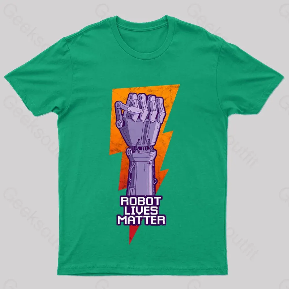 Robot Lives Matter Asimov Classic Nerd T-Shirt - Image 7