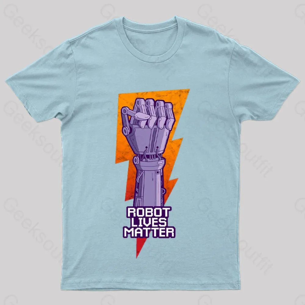 Robot Lives Matter Asimov Classic Nerd T-Shirt - Image 5