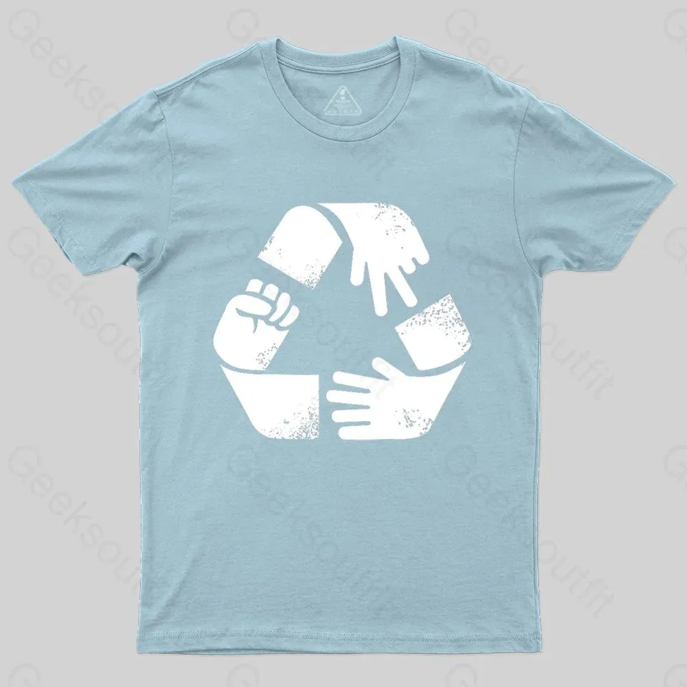 Rock Paper Scissors Recycle T-shirt - Image 2
