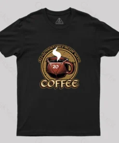 Alternative view of RPG - All Adventures Begin With Coffee T-Shirt