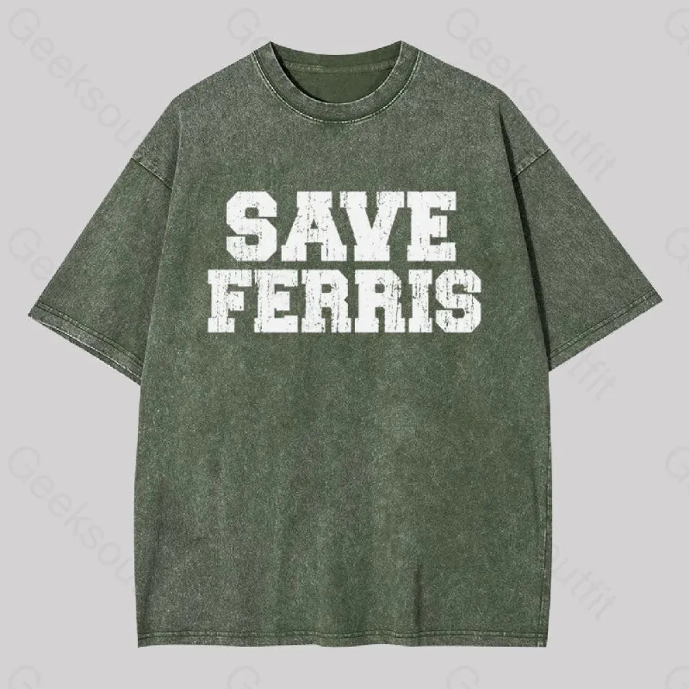 Save Ferris Geek Washed T-shirt - Image 6