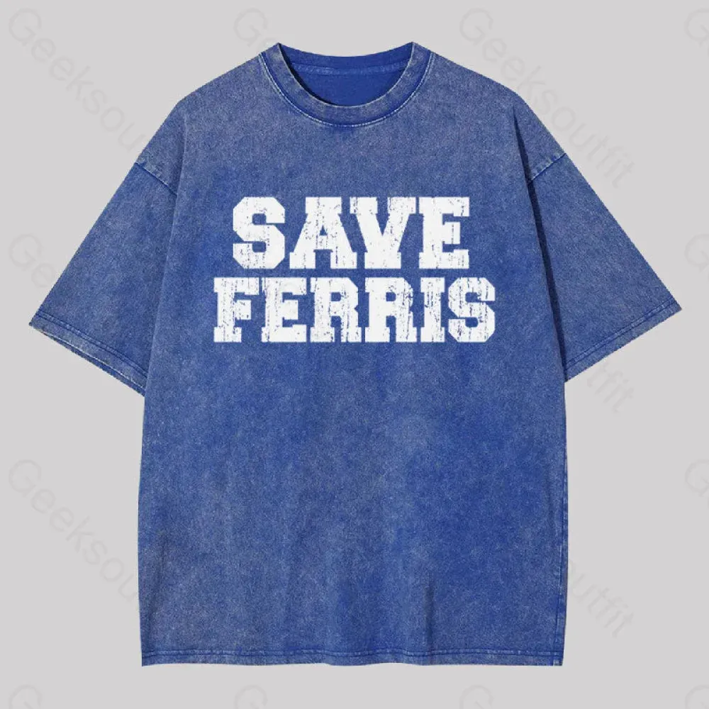 Save Ferris Geek Washed T-shirt - Image 2