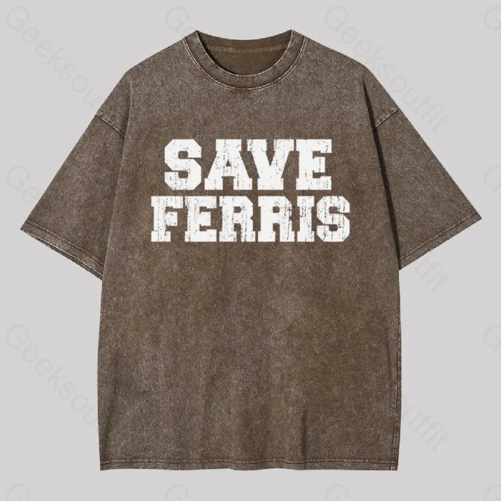 Save Ferris Geek Washed T-shirt - Image 5