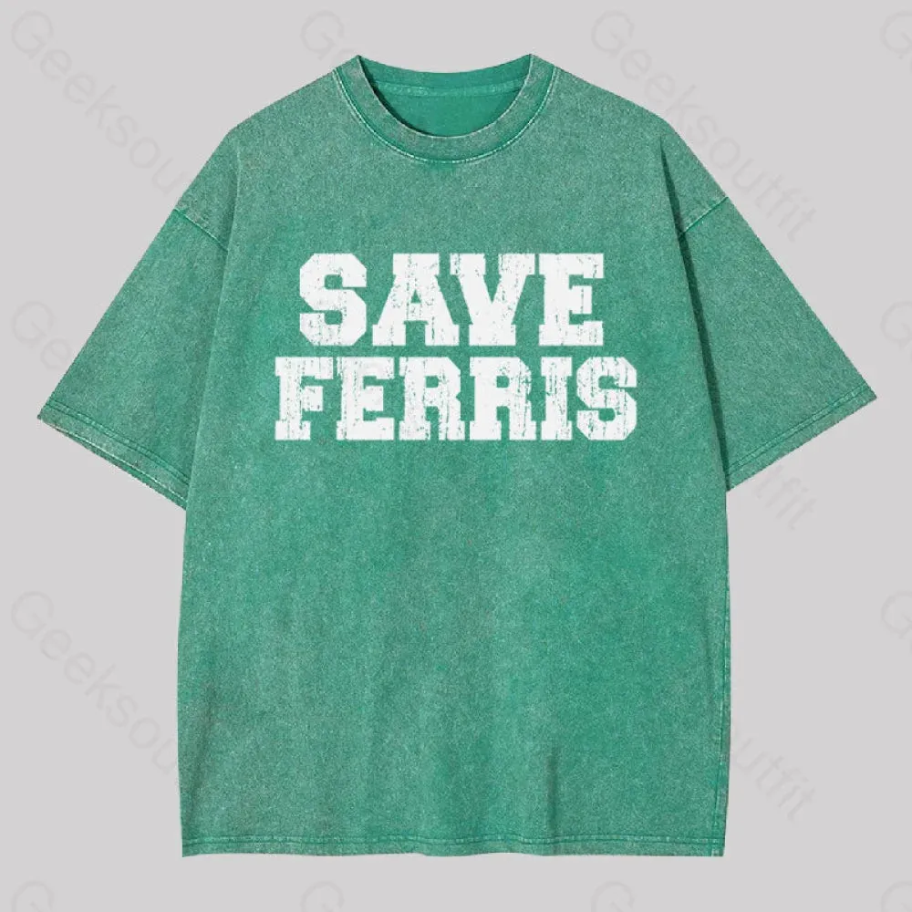 Save Ferris Geek Washed T-shirt - Image 7