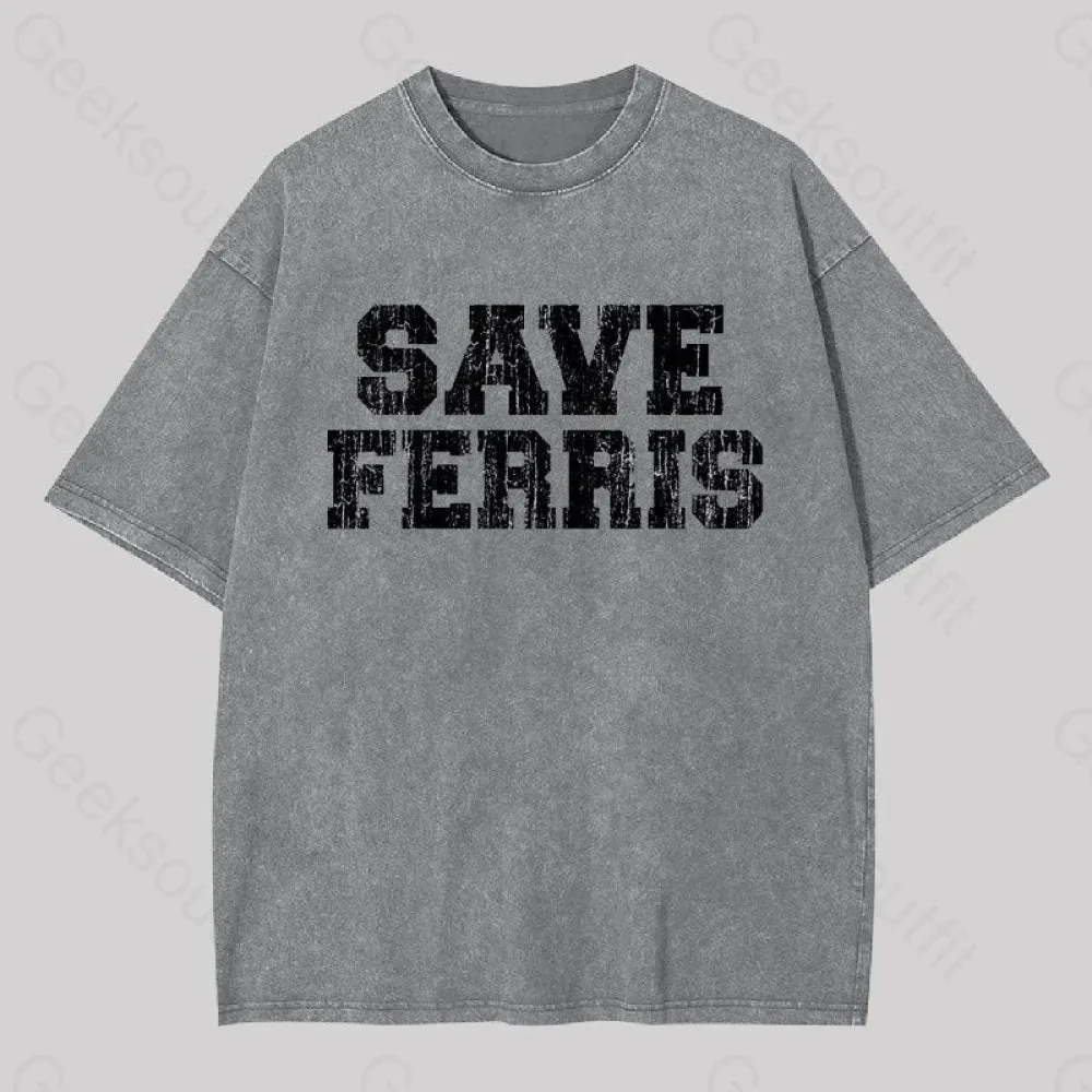 Save Ferris Geek Washed T-shirt - Image 3