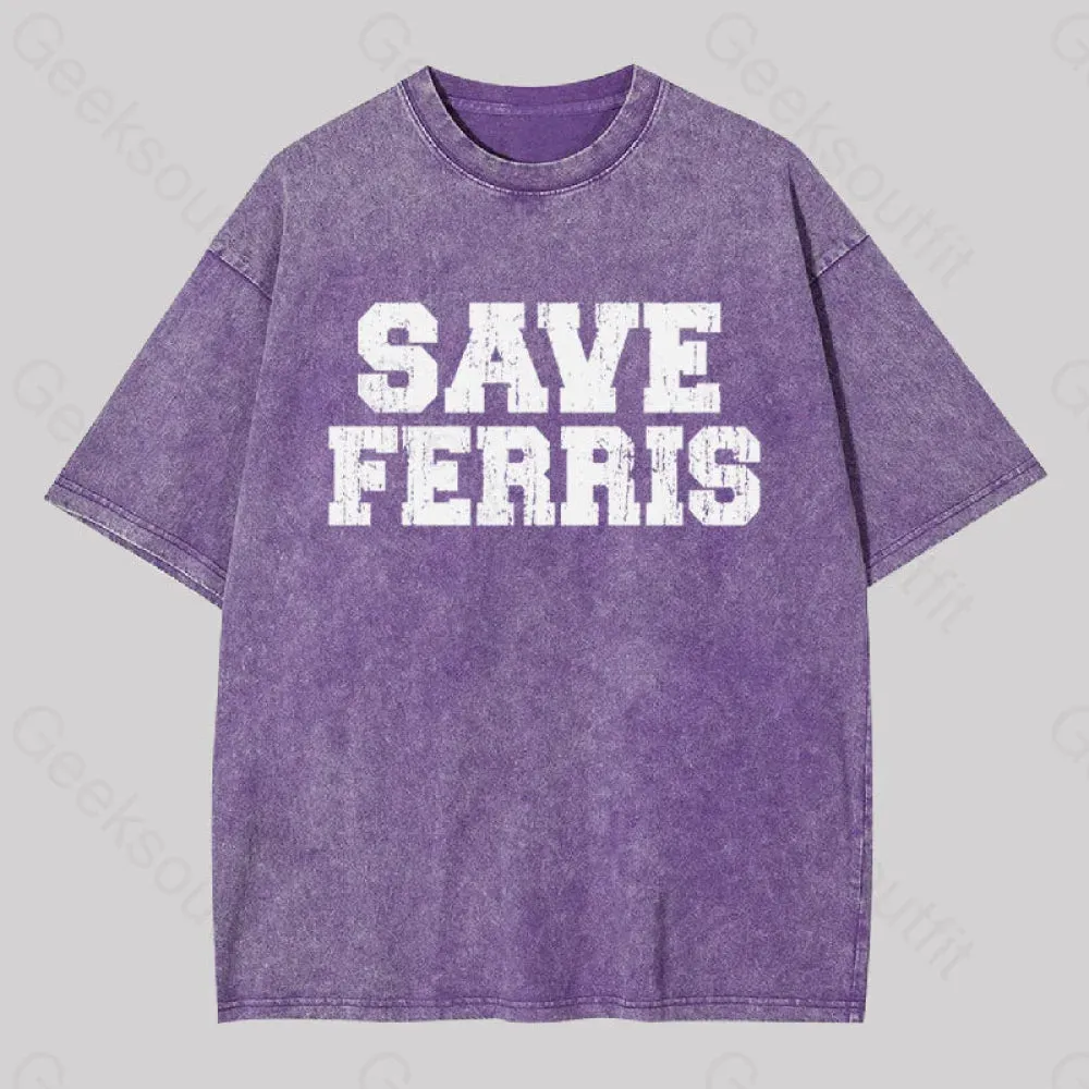 Save Ferris Geek Washed T-shirt - Image 8