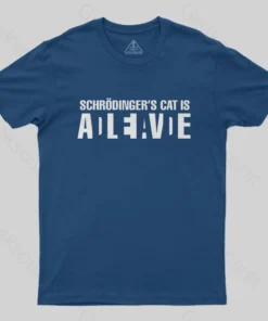 Alternative view of Schrödinger's Cat ADLEIAVDE Geek Science T-Shirt