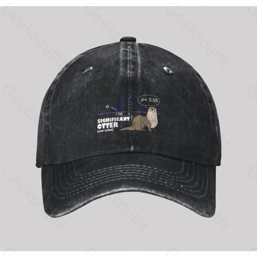 Significant Otter Washed Vintage Baseball Cap - Image 3