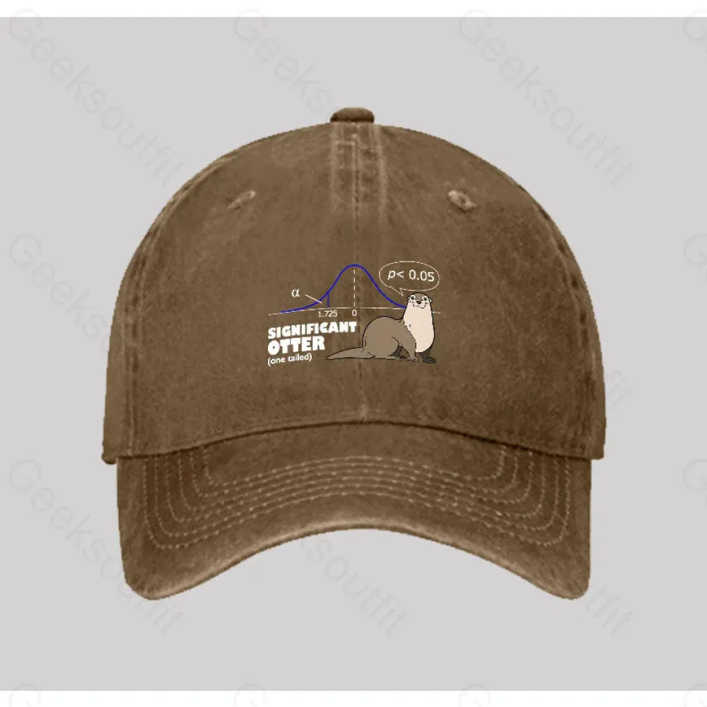 Significant Otter Washed Vintage Baseball Cap - Image 5