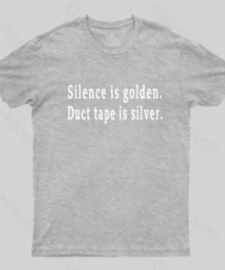 Alternative view of Silence and Duct Tape Geek T-Shirt
