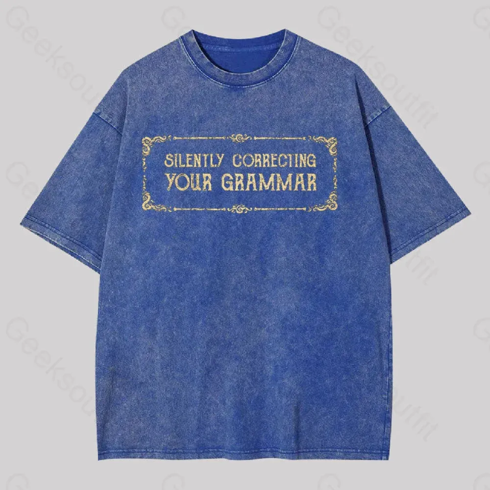Silent Correction Geek Washed T-shirt - Image 2
