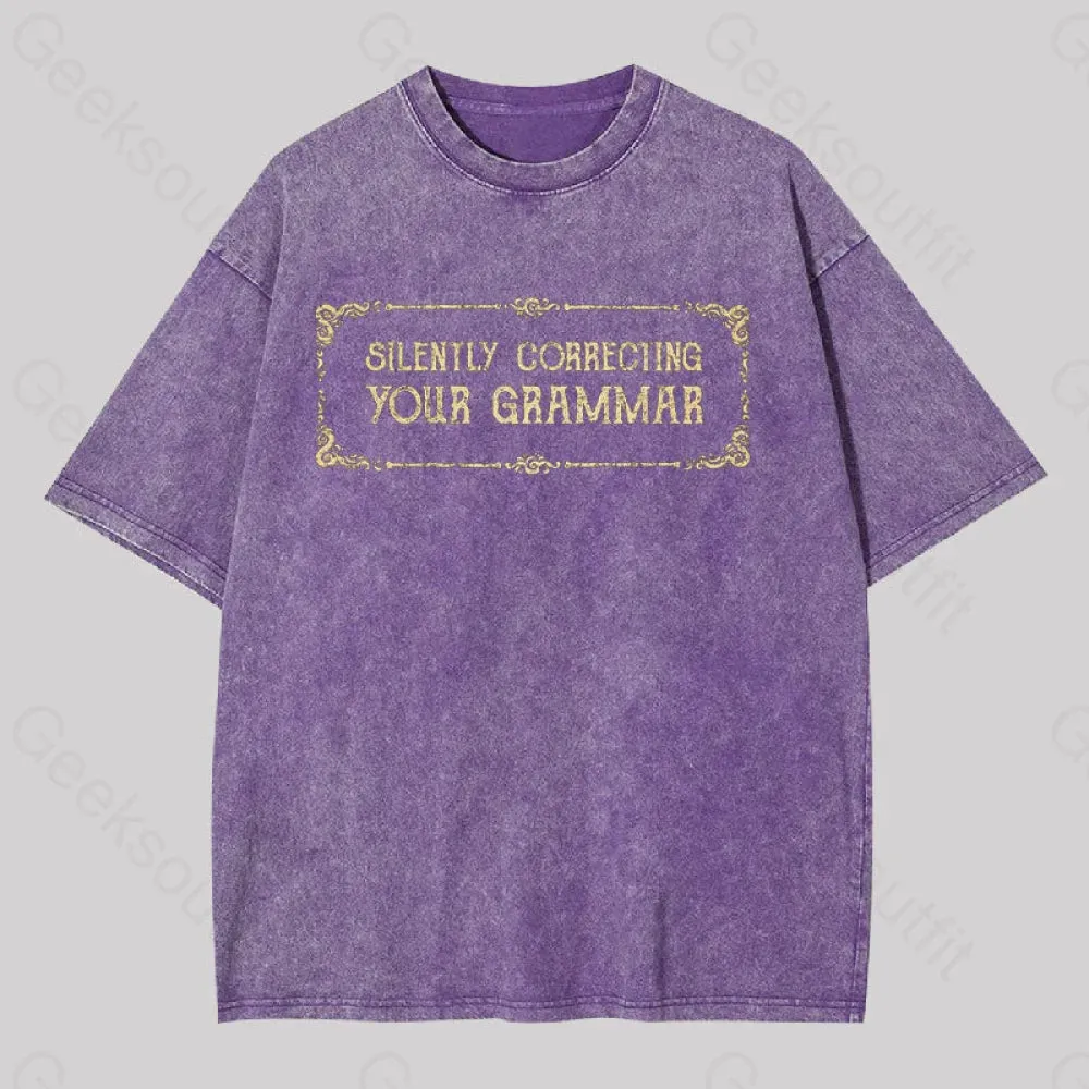 Silent Correction Geek Washed T-shirt - Image 6