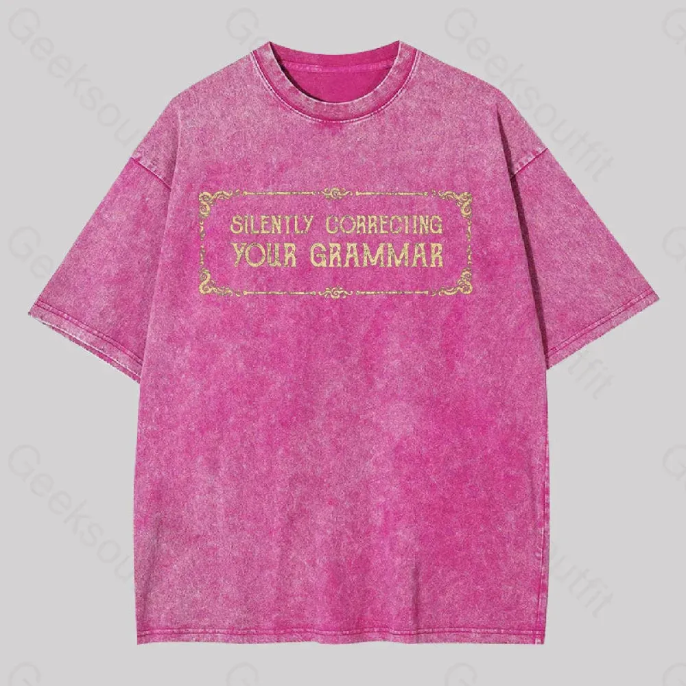 Silent Correction Geek Washed T-shirt - Image 7