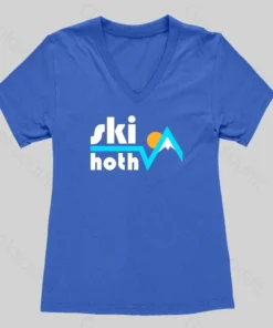 Alternative view of Ski Ice Planet Women's V-Neck T-shirt