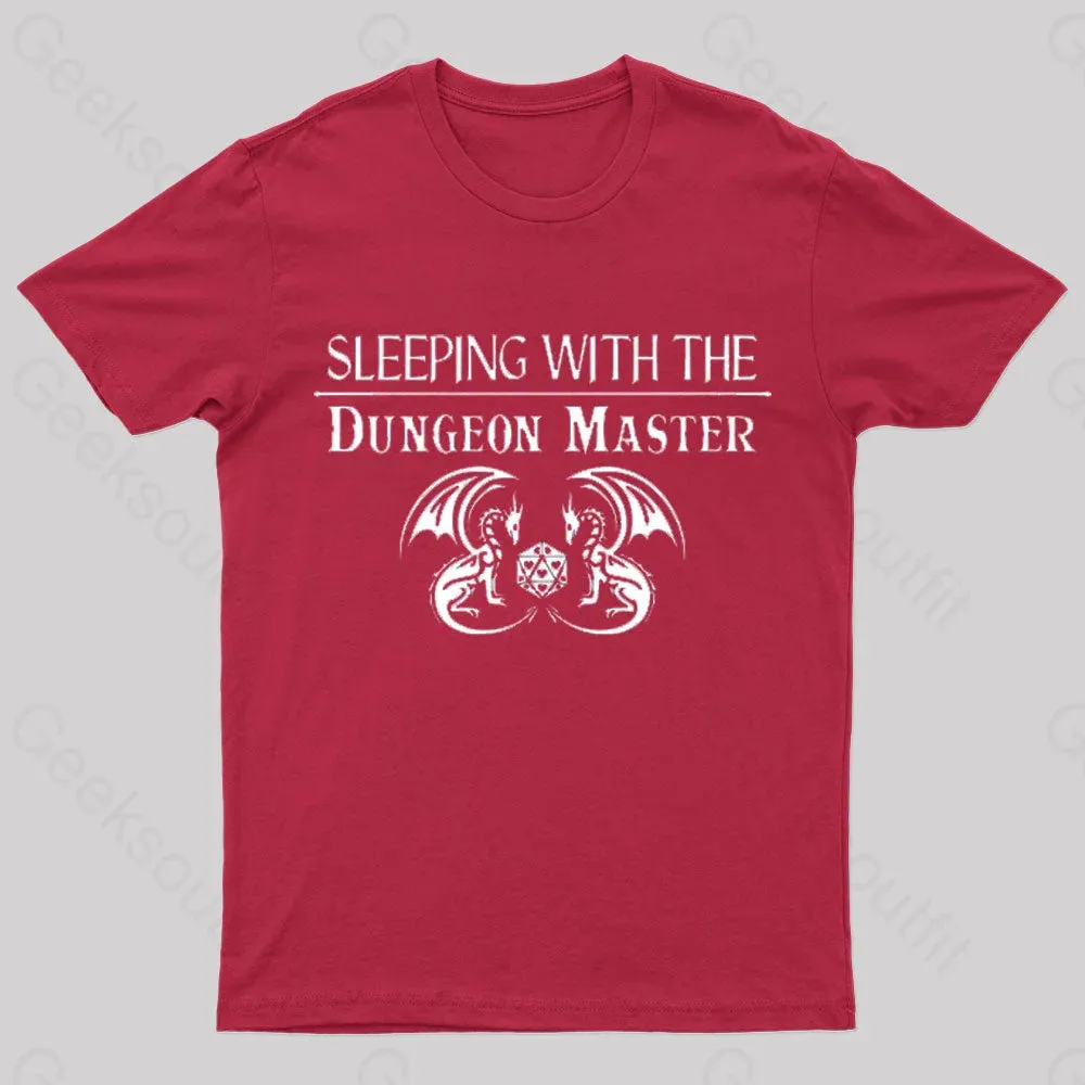 Sleeping With The Dungeon Master Nerd T-Shirt - Image 5