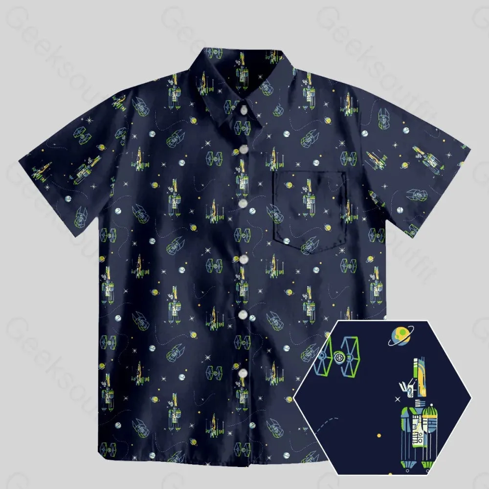 Spacecraft Button Up Pocket Shirt