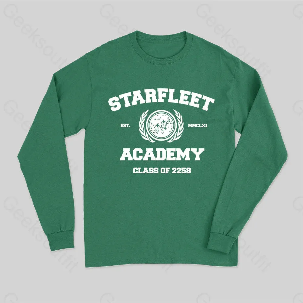 Starfleet Acadmey Class of 2258 White Long Sleeve T-Shirt - Image 3