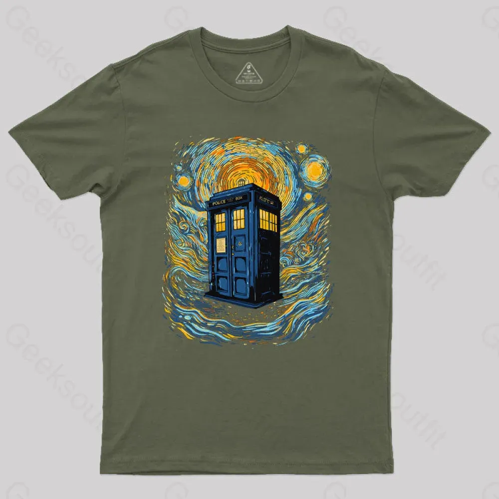 Starry Blue Box Nerd T-Shirt - Image 3