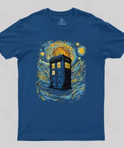 Starry Blue Box Nerd T-Shirt