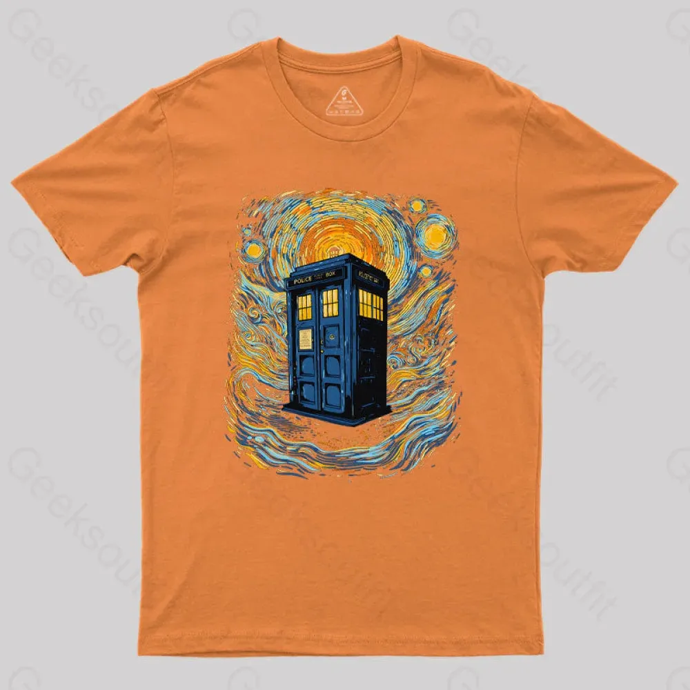 Starry Blue Box Nerd T-Shirt - Image 6