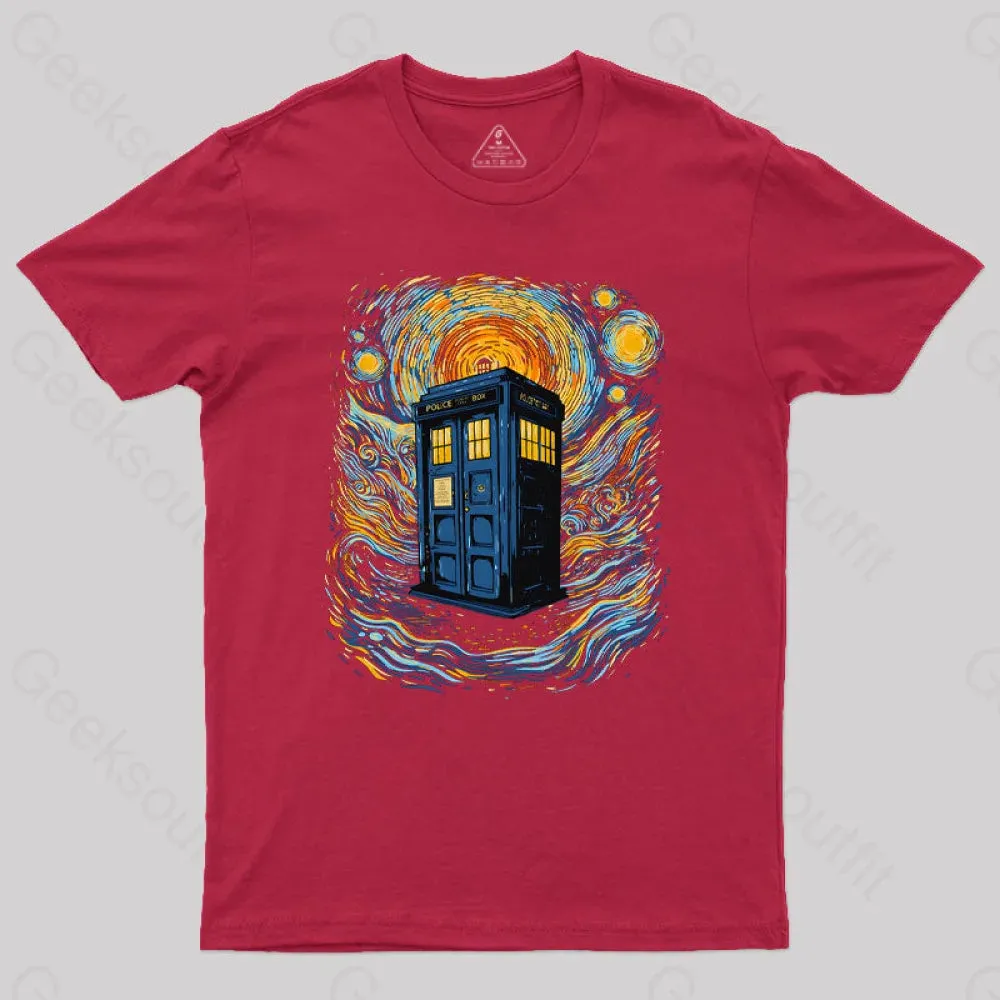 Starry Blue Box Nerd T-Shirt - Image 8
