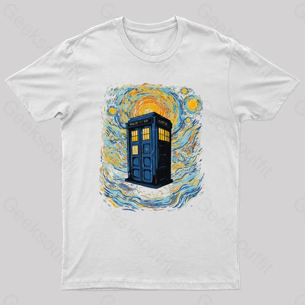Starry Blue Box Nerd T-Shirt - Image 11