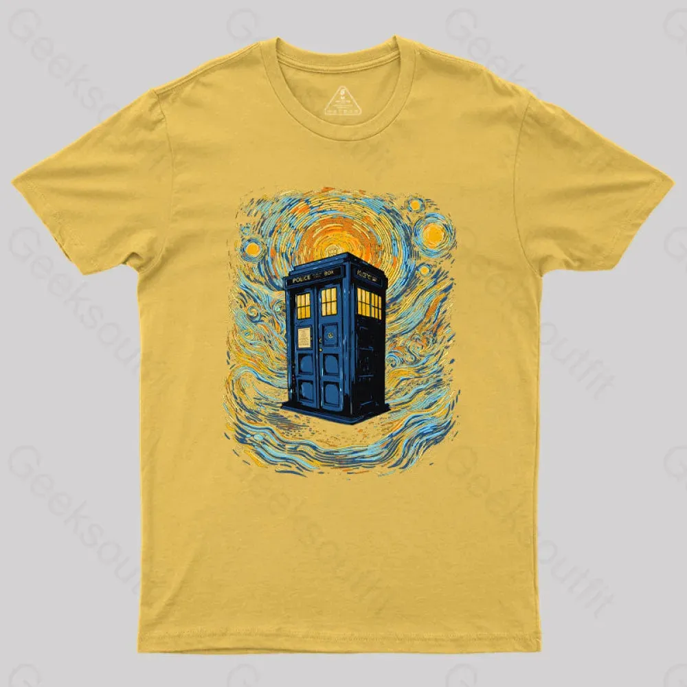 Starry Blue Box Nerd T-Shirt - Image 7