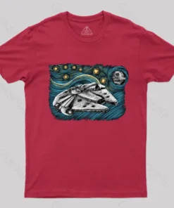 Alternative view of Starry Falcon T-Shirt