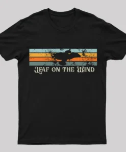 Retro Leaf on the Wind Nerd T-Shirt