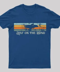 Alternative view of Retro Leaf on the Wind Nerd T-Shirt