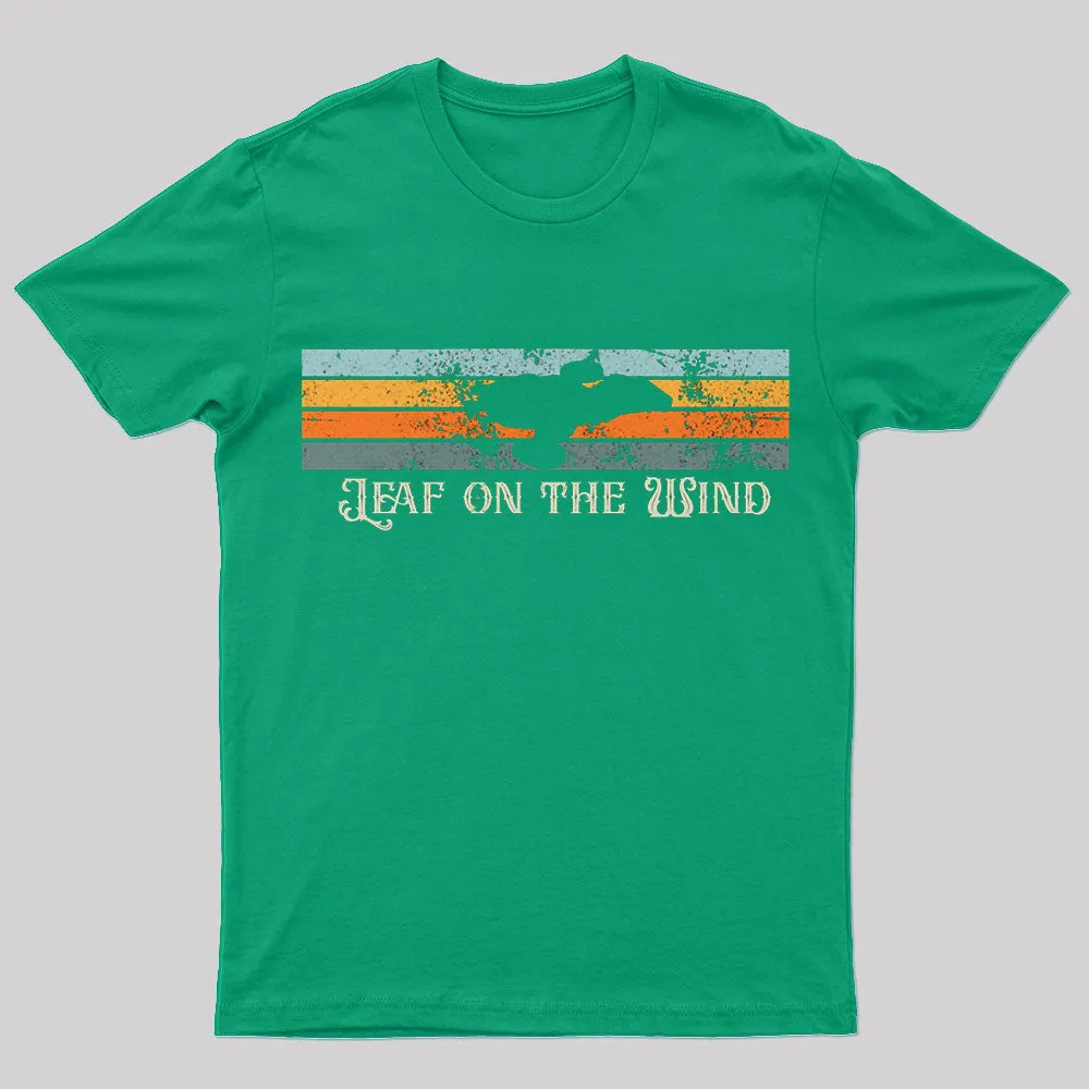 Retro Leaf on the Wind Nerd T-Shirt - Image 4