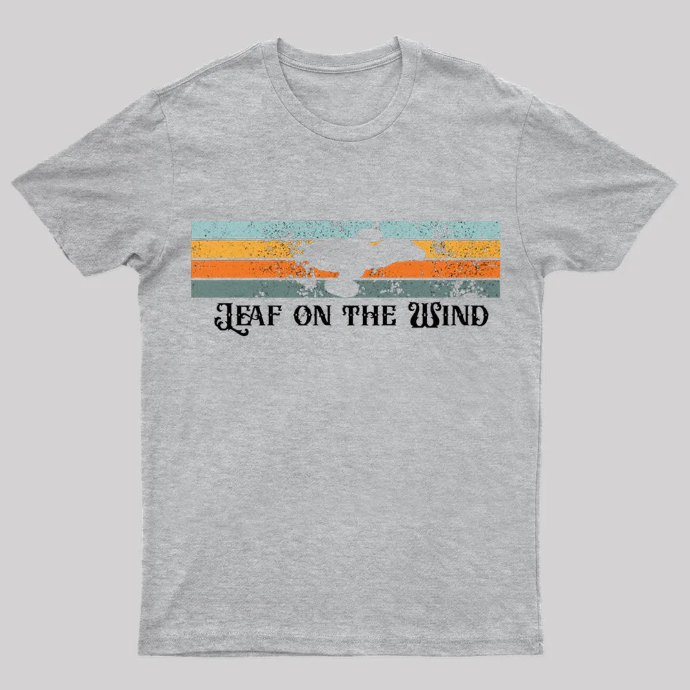 Retro Leaf on the Wind Nerd T-Shirt - Image 7