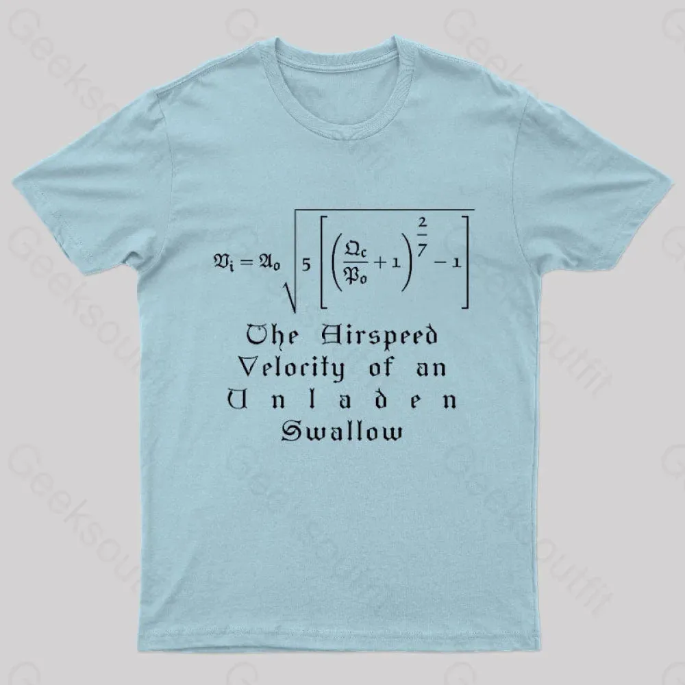 The Airspeed Velocity of an Unladen Swallow Nerd T-Shirt - Image 9