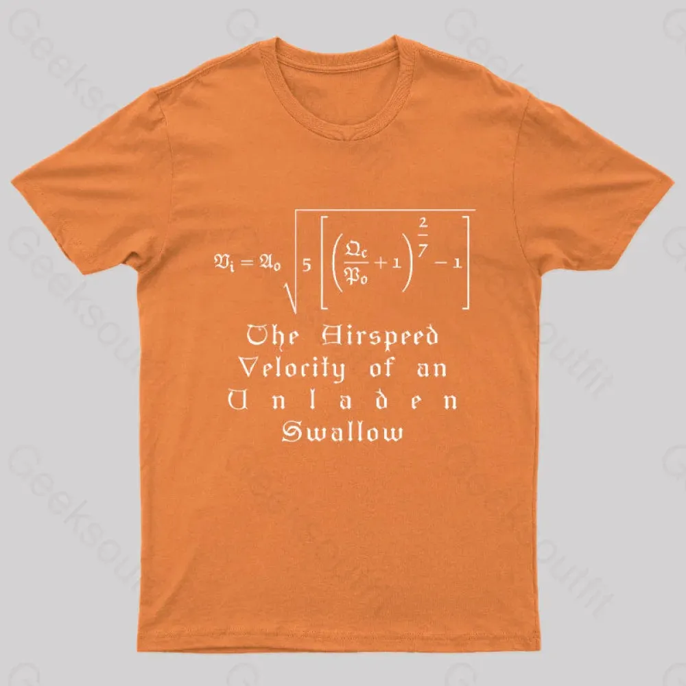 The Airspeed Velocity of an Unladen Swallow Nerd T-Shirt - Image 5