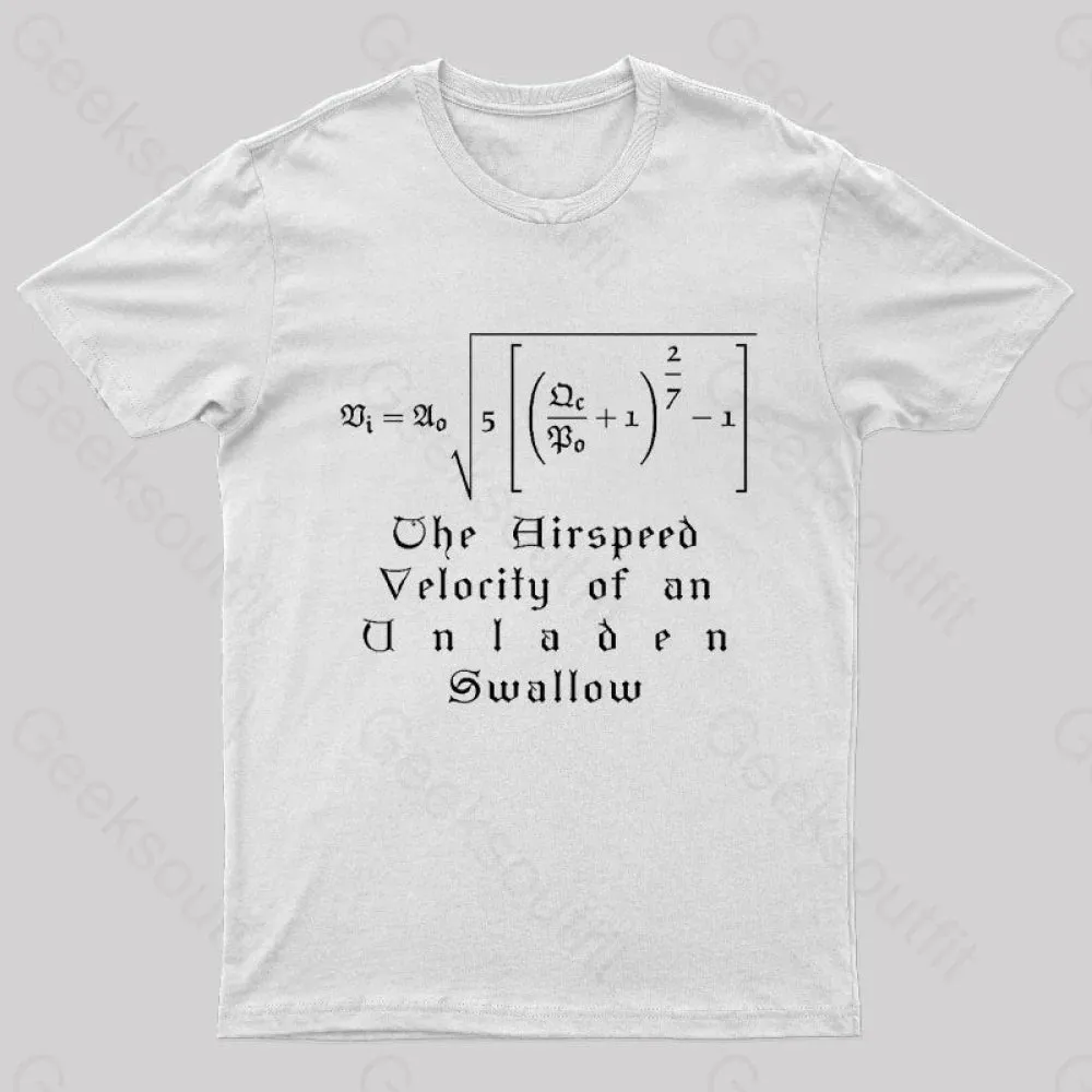 The Airspeed Velocity of an Unladen Swallow Nerd T-Shirt - Image 11