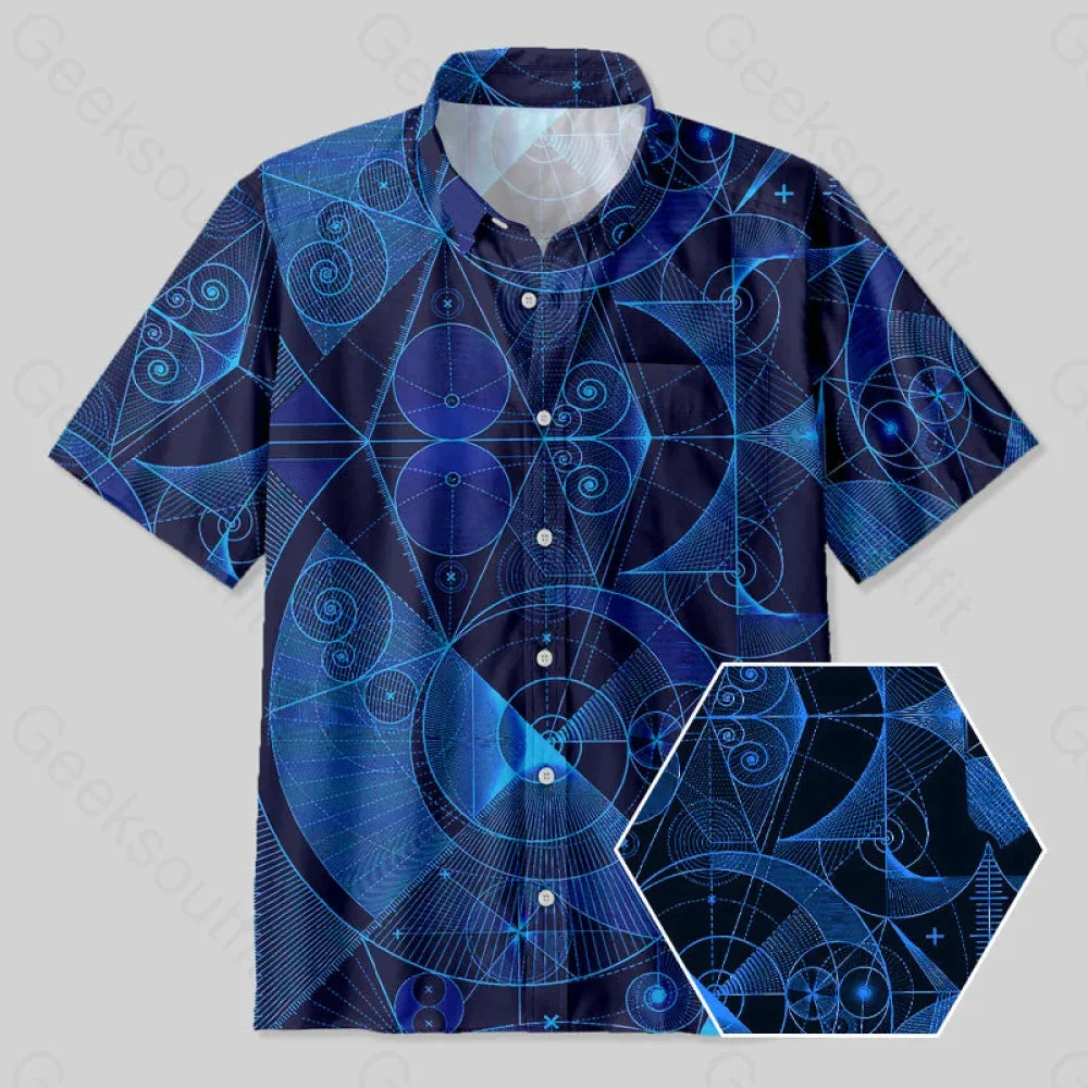 The Beauty of Geometric Shapes Button Up Pocket Shirt - Image 5