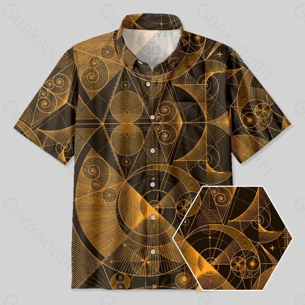 The Beauty of Geometric Shapes Button Up Pocket Shirt - Image 6