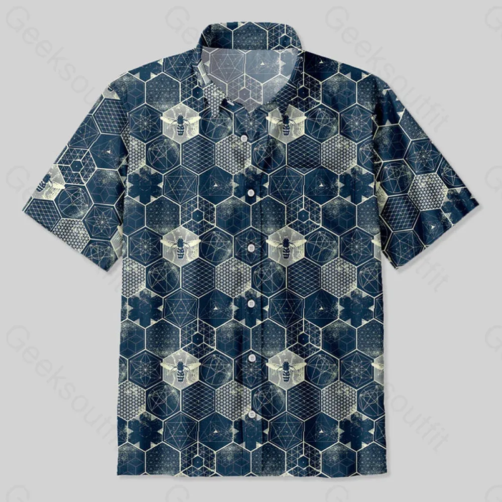 The Beauty of Mathematics Geometric Figures Button Up Pocket Shirt