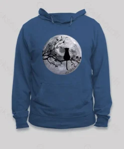 Alternative view of The Cat and the Moon Hoodie