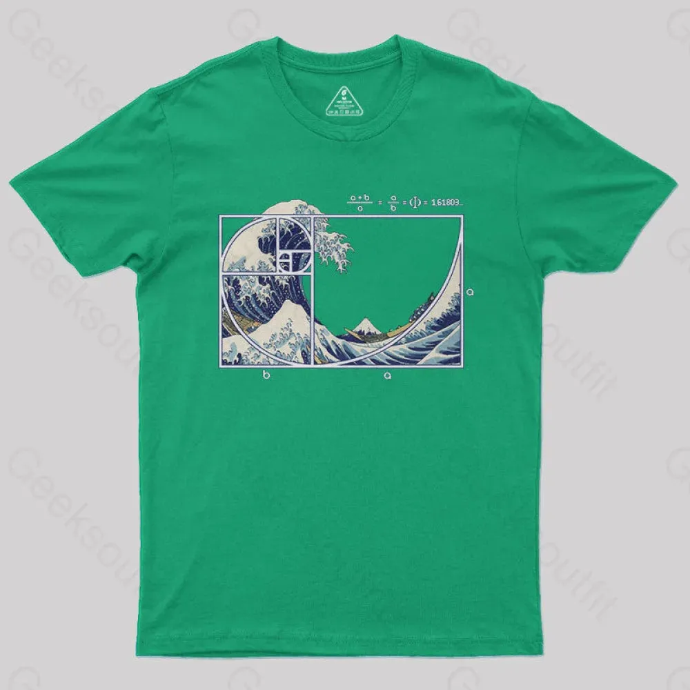 The Great Fibonacci Wave Science Geek T-Shirt - Image 9