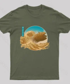 Alternative view of The Great Wave off Desert Planet Geek T-Shirt